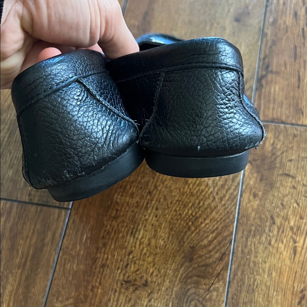 Coach Black Textured Leather Slip-Ons - Picture 4 of 7